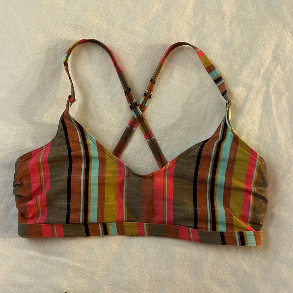 Cute Prana Striped Underwire Bikini Top